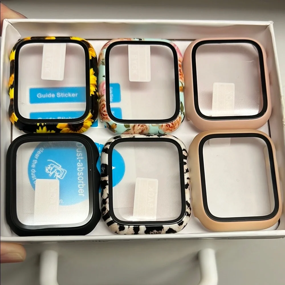 Colorful Apple Watch Case Covers - 6 Pack multiple styles